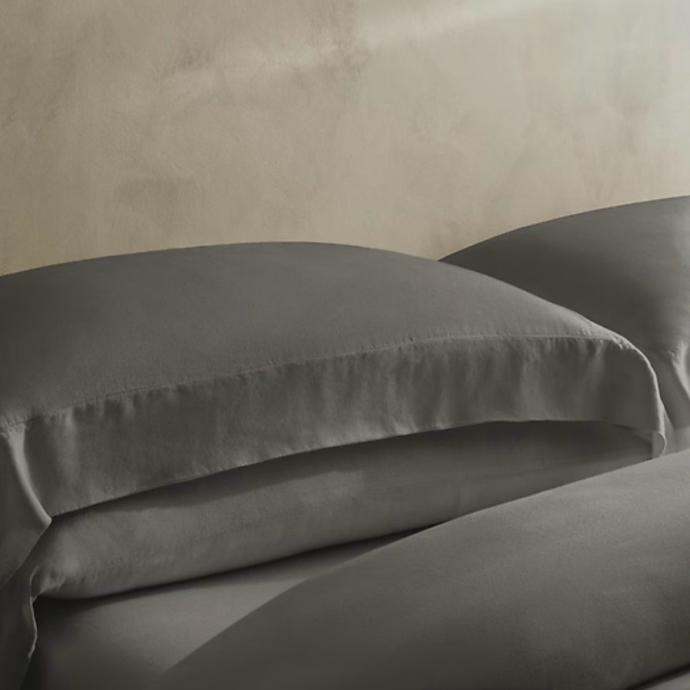 BANANA REPUBLIC NATURAL HEMP DUVET COVER THUNDER - KING